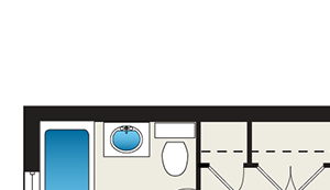 One-Bedroom Floor Plan at Reside at 849